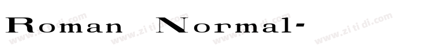 Roman Normal字体转换